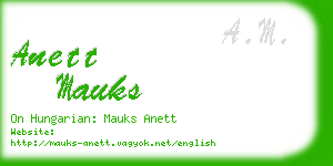 anett mauks business card